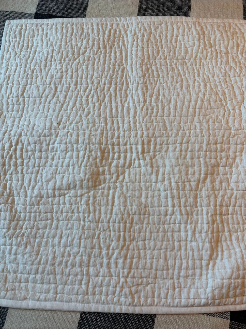 Pottery Barn White Quilted Pillow Sham Cover